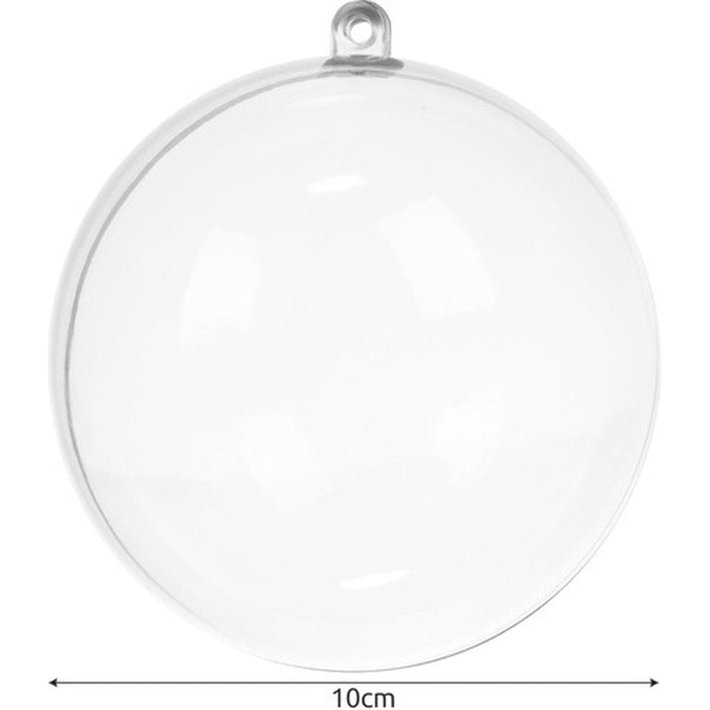10 x Transparante Kerstballen - 10 cm clear acrylic Christmas baubles for creative DIY decorating and filling.