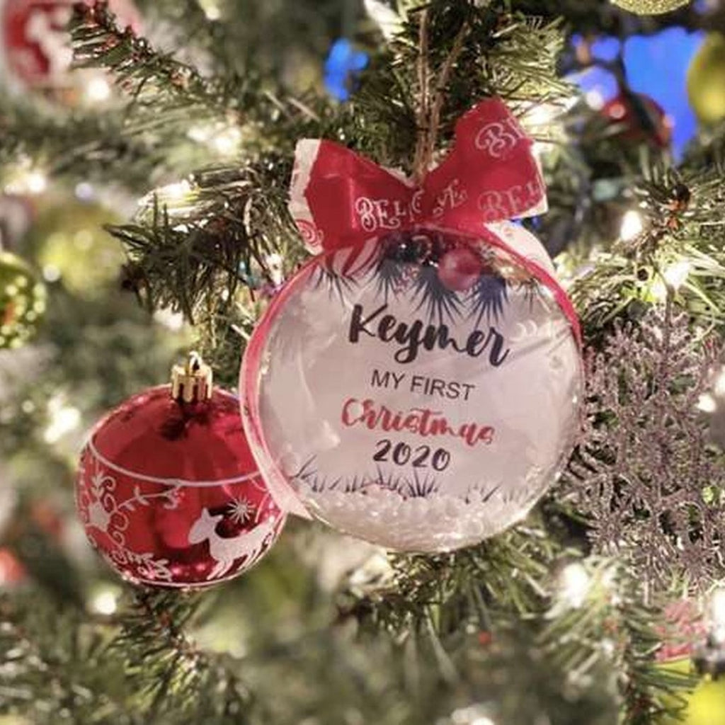 10 x Transparante Kerstballen - 12 cm hanging on tree, clear customizable DIY Christmas ornaments set of 10 balls.