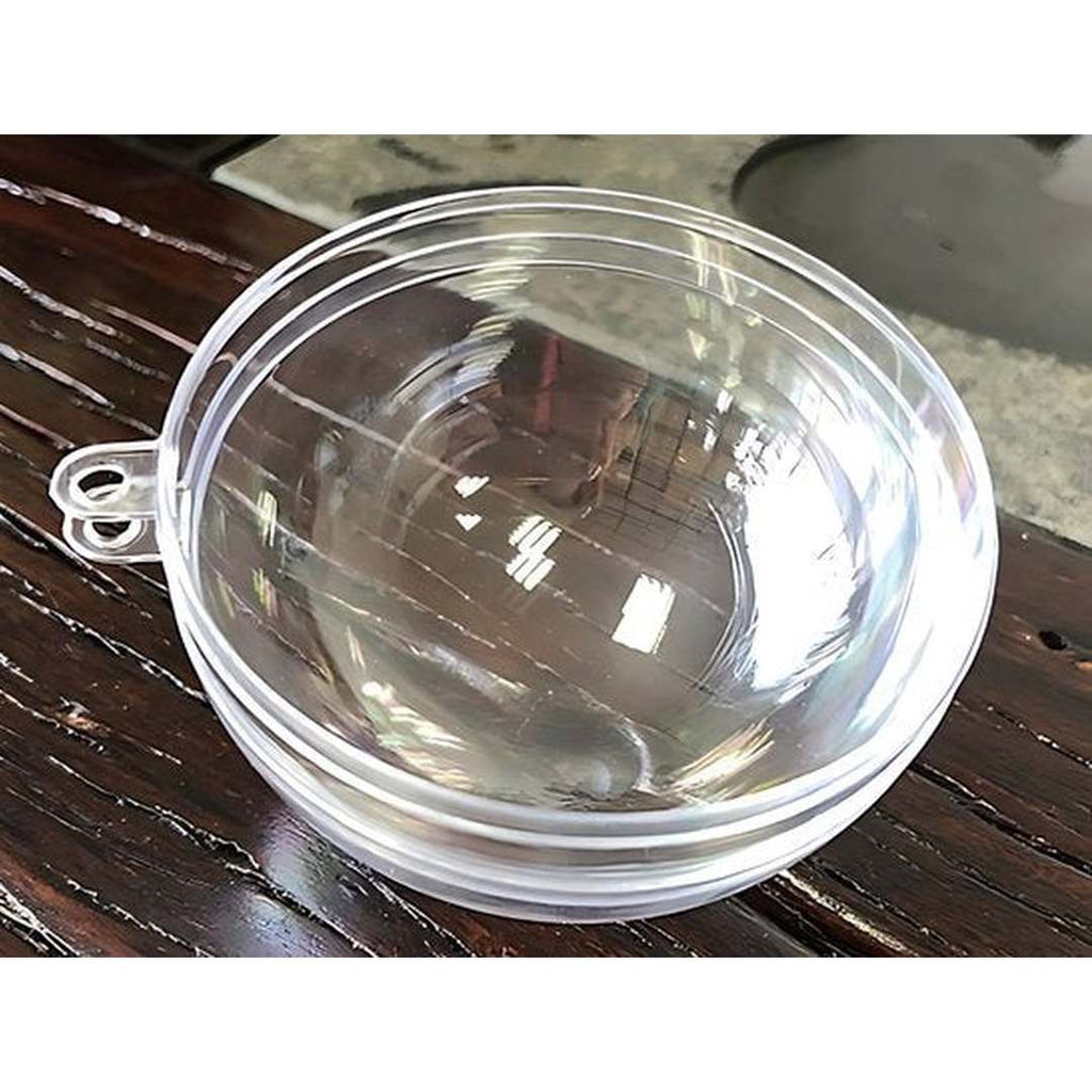 12 x Transparante Kerstballen - 8 cm clear acrylic Christmas baubles for DIY decoration and creative projects, set of 12.