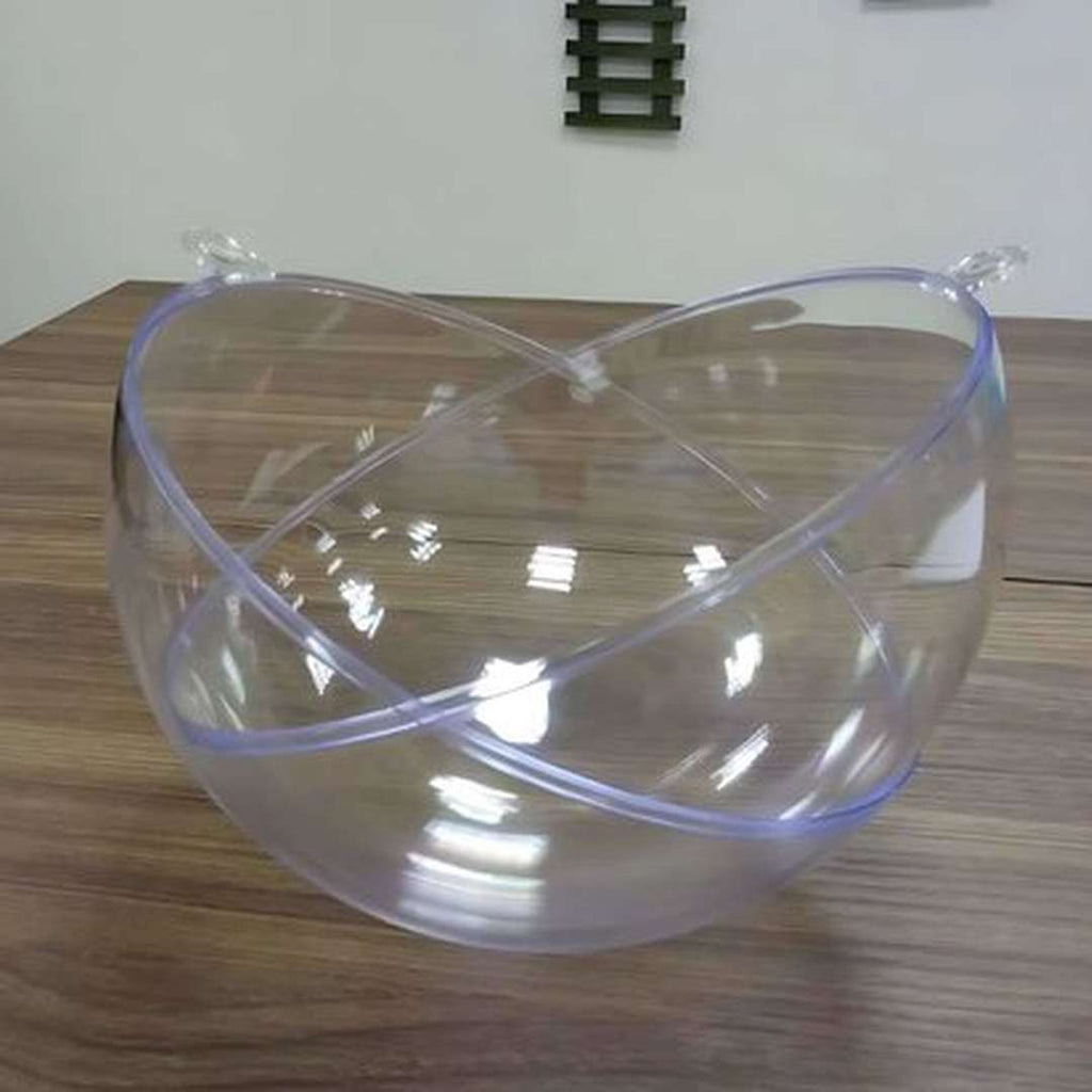 12 x Transparante Kerstballen - 8 cm clear acrylic Christmas balls, split open for customizable decoration projects, set of 12.