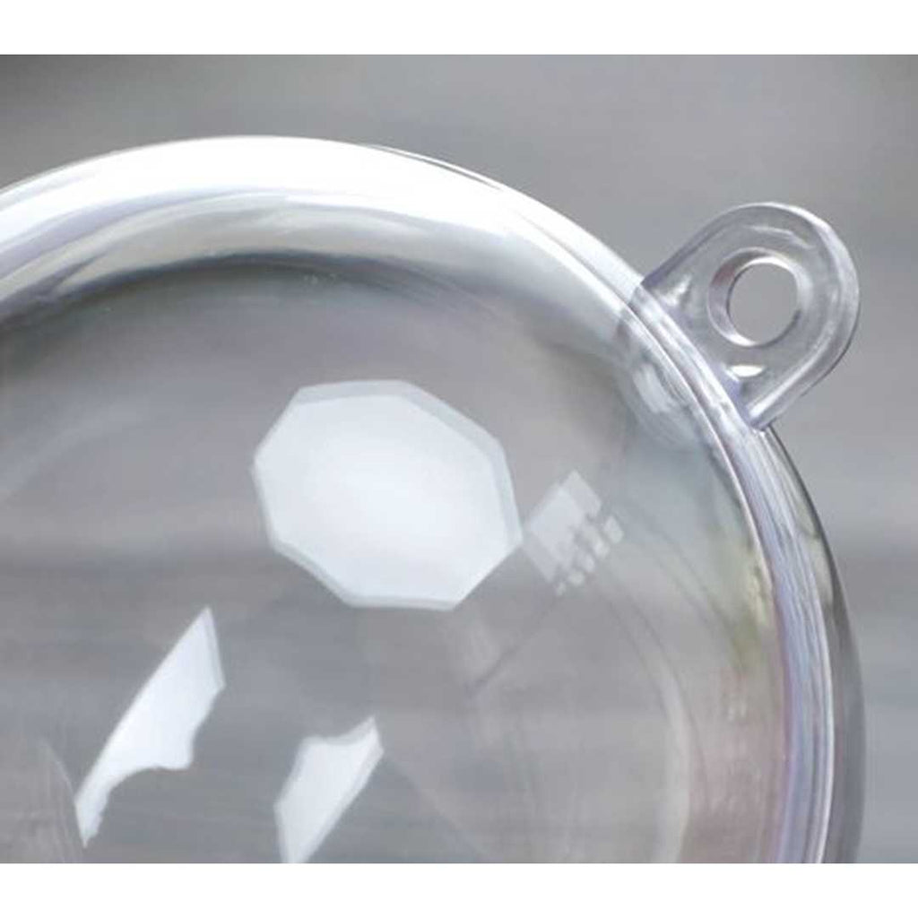 12 x Transparante Kerstballen - 8 cm clear acrylic Christmas baubles perfect for DIY decoration projects set of 12.