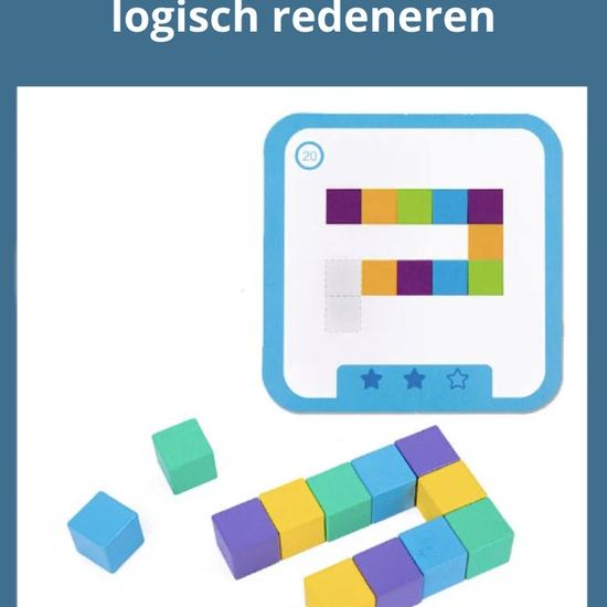 3D Houten Bouwblokjes with colorful blocks and cards to enhance spatial insight, counting, and logical reasoning for kids.