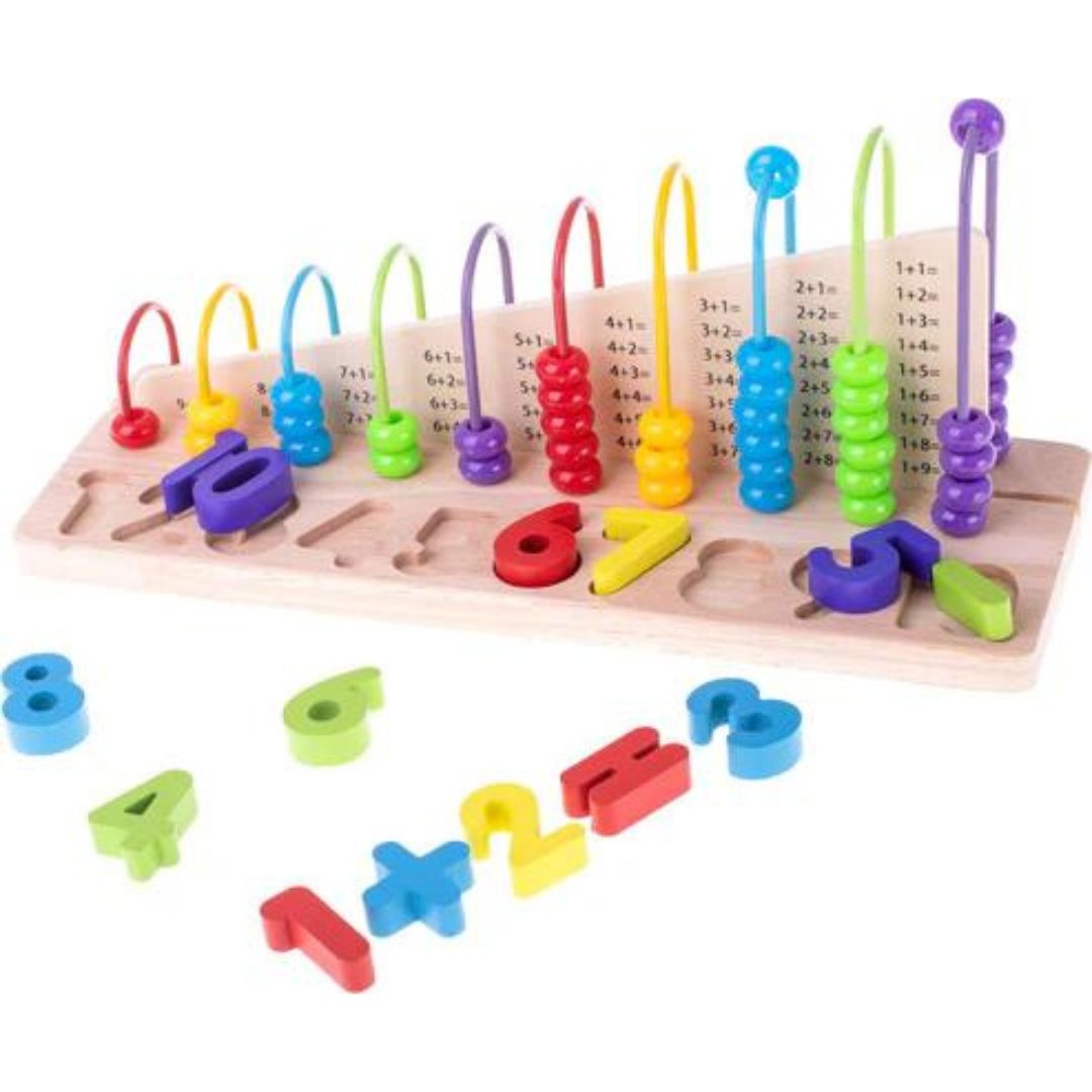Playos® - Counting Frame with Sums - Numbers - 3 in 1 - Wooden Counting ...